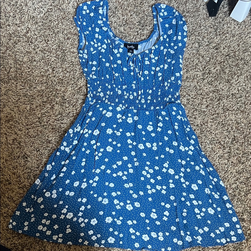 by & by Blue Floral Dress